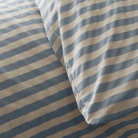 Niebieska pościel jednoosobowa 135x200 cm Zanzibar Stripe – Pineapple Elephant