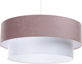 Biało-różowa lampa wisząca z dwuczęściowym abażurem - S434 M4-L48
