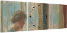 Obraz - Childe Hassam, The New York Window, reprodukcje (z zegarem) (90x30 cm)