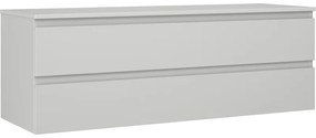 Mexen Orio szafka łazienkowa podumywalkowa 140 cm z blatem, 2 szuflady, szara mat - 91A10-14047-2-BFFC62