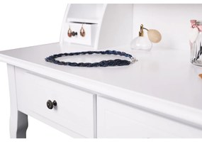 Ozdobny stolik ze stołkiem RODES NEW, biały