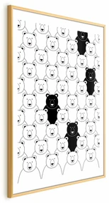 Plakat Obcy w stadzie 21x30 cm z ramą złotą z marginesem ARTGEIST B