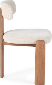 Kremowe tapicerowane krzesła zestaw 2 szt. Nadia – MOME