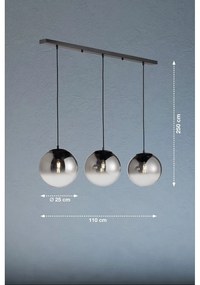 Czarna lampa wisząca Mirror – Fischer &amp; Honsel