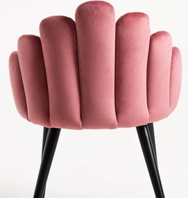 Zestaw 4 Krzese Hand Aksamitne Czarne Nogi