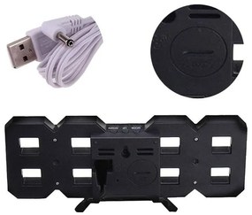 Zegar budzik elektroniczny termometr z alarmem LED