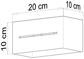 Biały geometryczny plafon LED - EX510-Lobi