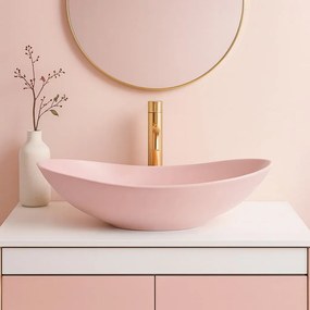 Umywalka nablatowa Rea Royal Powder Pink Matt