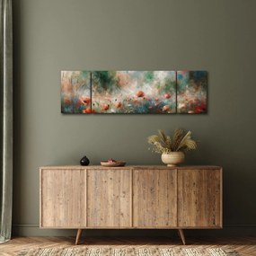 Obraz – Abstrakcja pola z makami (170x50 cm)