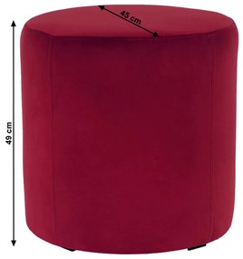Taboret RIVIERA, czerwony