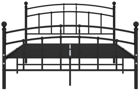 Czarne metalowe łóżko małżeńskie 200x200 cm - Enelox