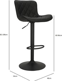 Pikowany hoker obrotowy z ekoskóry Aland