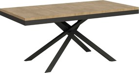 Stół rozkładany 180/284x90 cm Karida Evolution dąb naturalny rama i nogi antracytowe