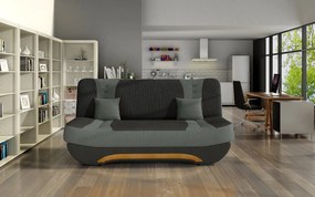 Sofa rozkładana z funkcją spania EWA II czarna/szara ELTAP