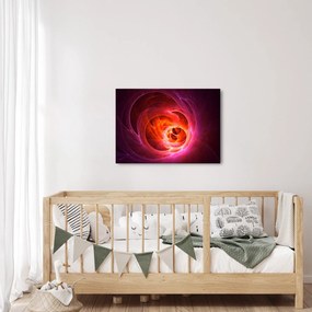 Nowoczesny obraz różowej abstrakcji (70x50 cm)