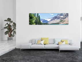 Obraz alpejskiego jeziora (170x50 cm)