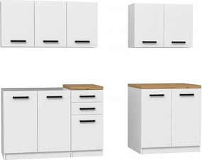 Meble Kuchenne Katia SET200 | Dąb Artisan/Biały | 200x60x180 cm | Zestaw Mebli Kuchennych