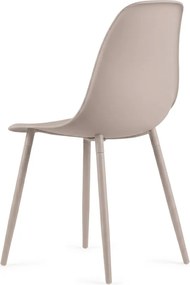 Krzesło do kuchni OSAKA plastikowe, beżowe