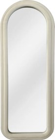 Łukowe lustro welurowe - dł. 60 x wys. 160 cm - Kremowe - RISALI