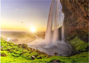 Obraz - Seljalandsfoss od tyłu jaskini (70x50 cm)