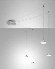 Lampa wisząca LED Isabella z metalu i metakrylanu 3410-49-212 firmy Fabas Luce