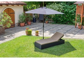 Czarny parasol ogrodowy bez podstawy Bonami Essentials Sun, ø 300 cm