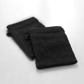 Czarna bawełniana myjka 15x21 cm Tendresse – douceur d'intérieur