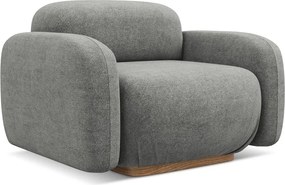 Szary moduł sofy z materiału bouclé Ailani – Makamii