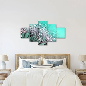 Obraz - zroszona roślina (125x70 cm)