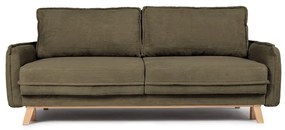 Zielona sztruksowa rozkładana sofa 218 cm Tori – Bonami Selection