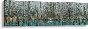 Obraz - Turkusowy staw, Biei, Japonia (170x50 cm)
