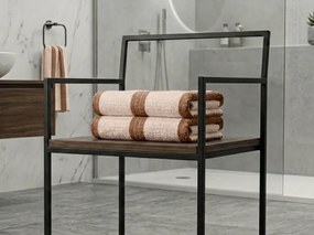 Ręcznik kąpielowy szybkoschnący VELMORA 70x140 cm brązowy, 100% mikrofibra