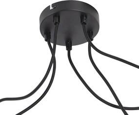 Designerska lampa wisząca czarna 5-światłowa - Cavalux