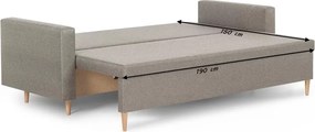 Kanapa sofa 3 osobowa z funkcją spania KEN Ciemny brąz