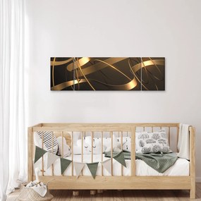Obraz - Brązowe wstążki (170x50 cm)