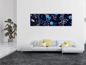Obraz - Jesienne kwiaty (170x50 cm)