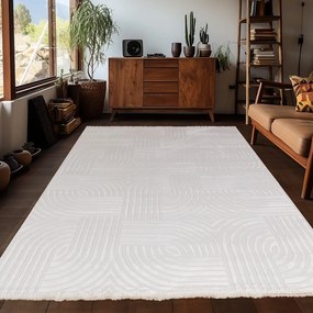 Dywan 3D nowoczesny Sahara Iluzja kremowy 280 cm x 370 cm