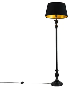 Klasyczna lampa podłogowa czarna - Classico klasyczny/Antyczny Oswietlenie wewnetrzne