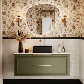 Umywalka z kamienia syntetycznego nablatowa / wisząca prostokątna czarna 43 cm x 25 cm EVELIA Black : Otwór na baterię - Nie, Typ montażu - nablatowa