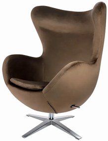 Ciemnobrązowy fotel obrotowy tapicerowany - Arha 5X