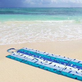 Leżak plażowy PRUH I RYBA 137x49 cm, turkusowy