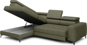 Narożnik BAGGIO Lewostronny z funkcją spania, wolnostojący tkanina LETTO 38 Jasna Zieleń WERSAL