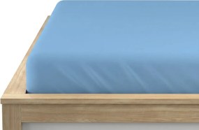 PrzytulneMieszkanie.pl Prześcieradło Jersey BASIC jasnoniebieskie 180 x 200 cm