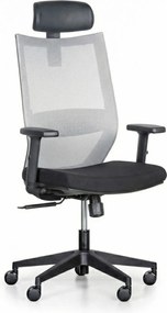 Krzesło biurowe LETTY, szara/czarna