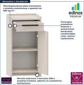 Kaszmirowa wąska komoda z szufladą na ubrania Z8-R50