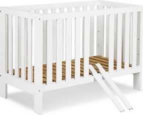 Białe łóżeczko dziecięce z funkcją tapczanika Amelia II 120x60