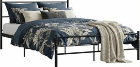 Czarne Dwuosobowe Łóżko Metalowe 160X200 Cm T2-D79