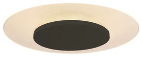 Moderne plafondlamp wit met zwart 28cm incl. LED - Lido Nowoczesny Oswietlenie wewnetrzne