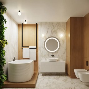 Kinkiet HALO czarny IP44 ryflowany SOLLUX  LIGHTING