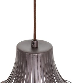 Nowoczesna lampa wisząca brązowa 38 cm - Saffira